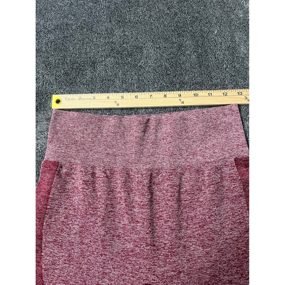 PINK Victoria's Secret Seamless Leggings Maroon Pink Marl High Waist Medium - Picture 7 of 8